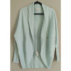 Aritzia Wilfred Diderot Cocoon Sweater Cardigan Open Front Slouchy Mint Green L